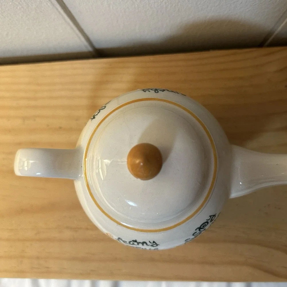 Vintage Mister Donut Teapot FITCH USA Novelty Ceramic Cream Top Creamer / Teapot